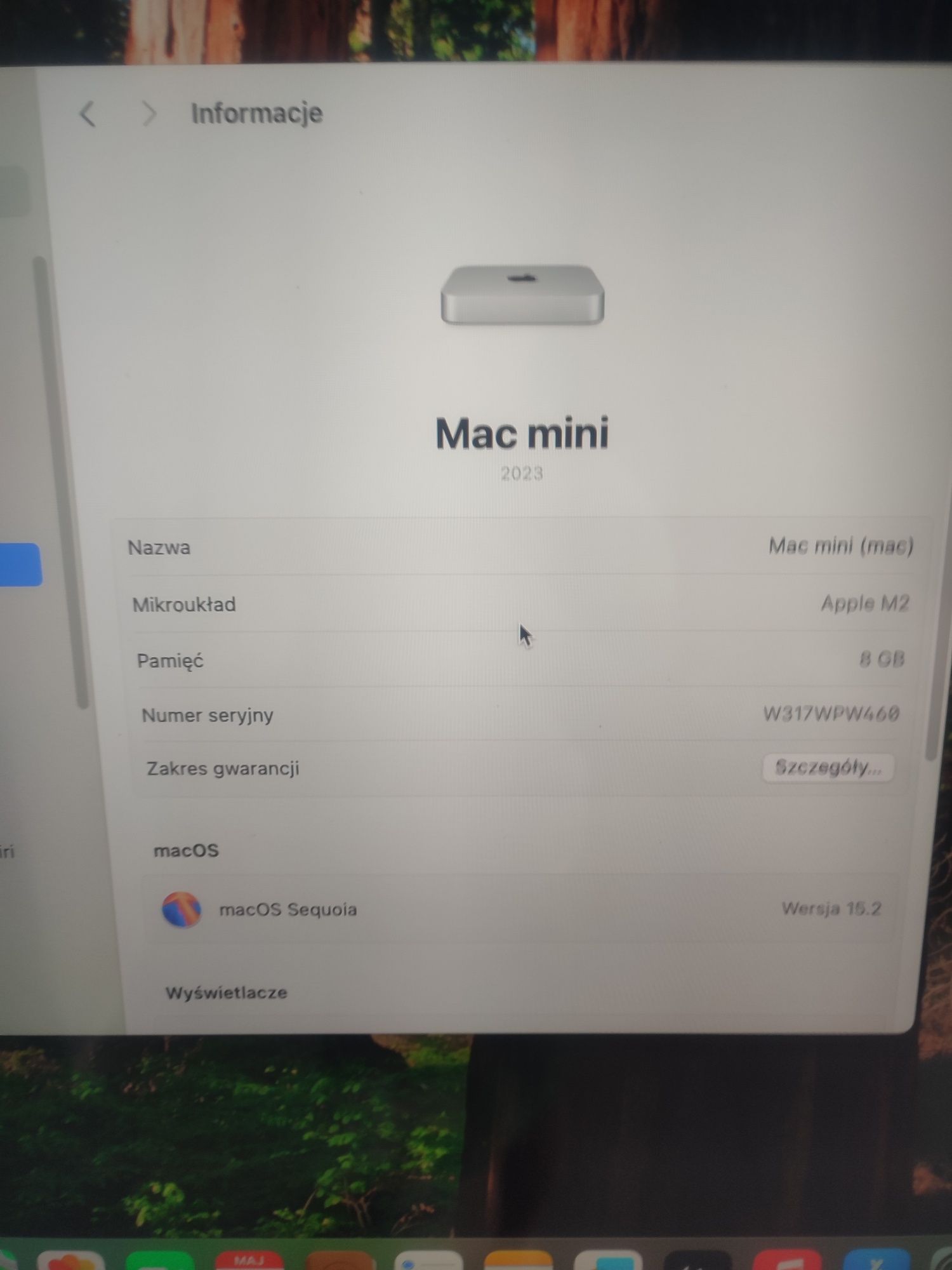 Komputer Mac mini,APPLE M2 na gwarancji