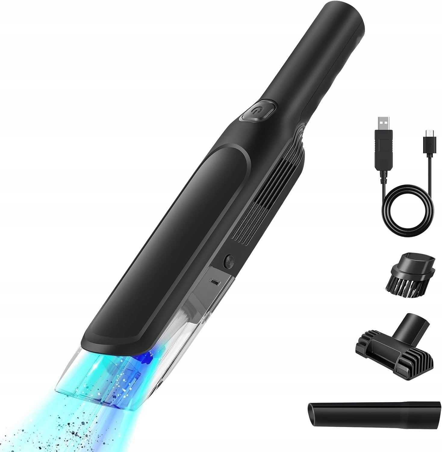 Mini odkurzacz ręczny bezprzewodowy 6000Pa 2x2000mAh 0,55l USB-C