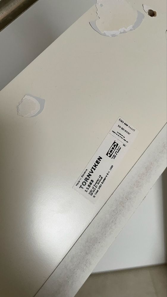 Wieszak na ubrania z półka biały IKEA