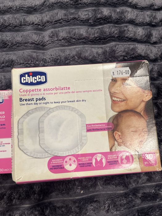Набор прокладки на грудь и крем для сосков Chicco