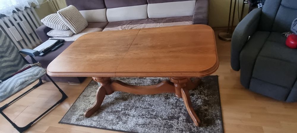 Drewniany ławo - stół