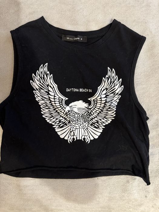 Свободный топ с принтом орла