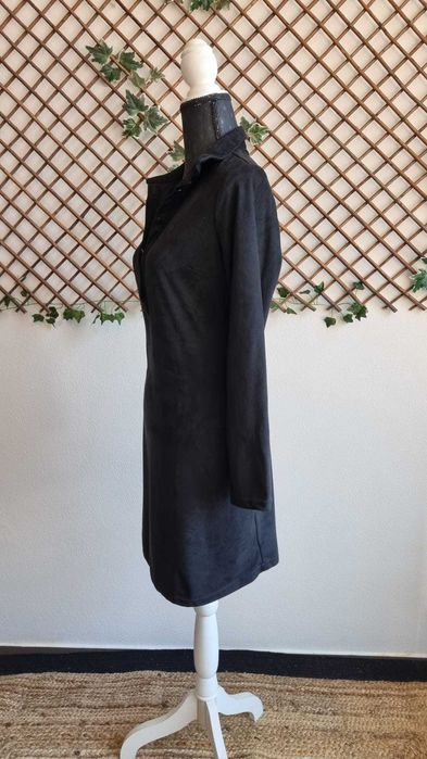 Vestido estilo camisola - efeito camurça