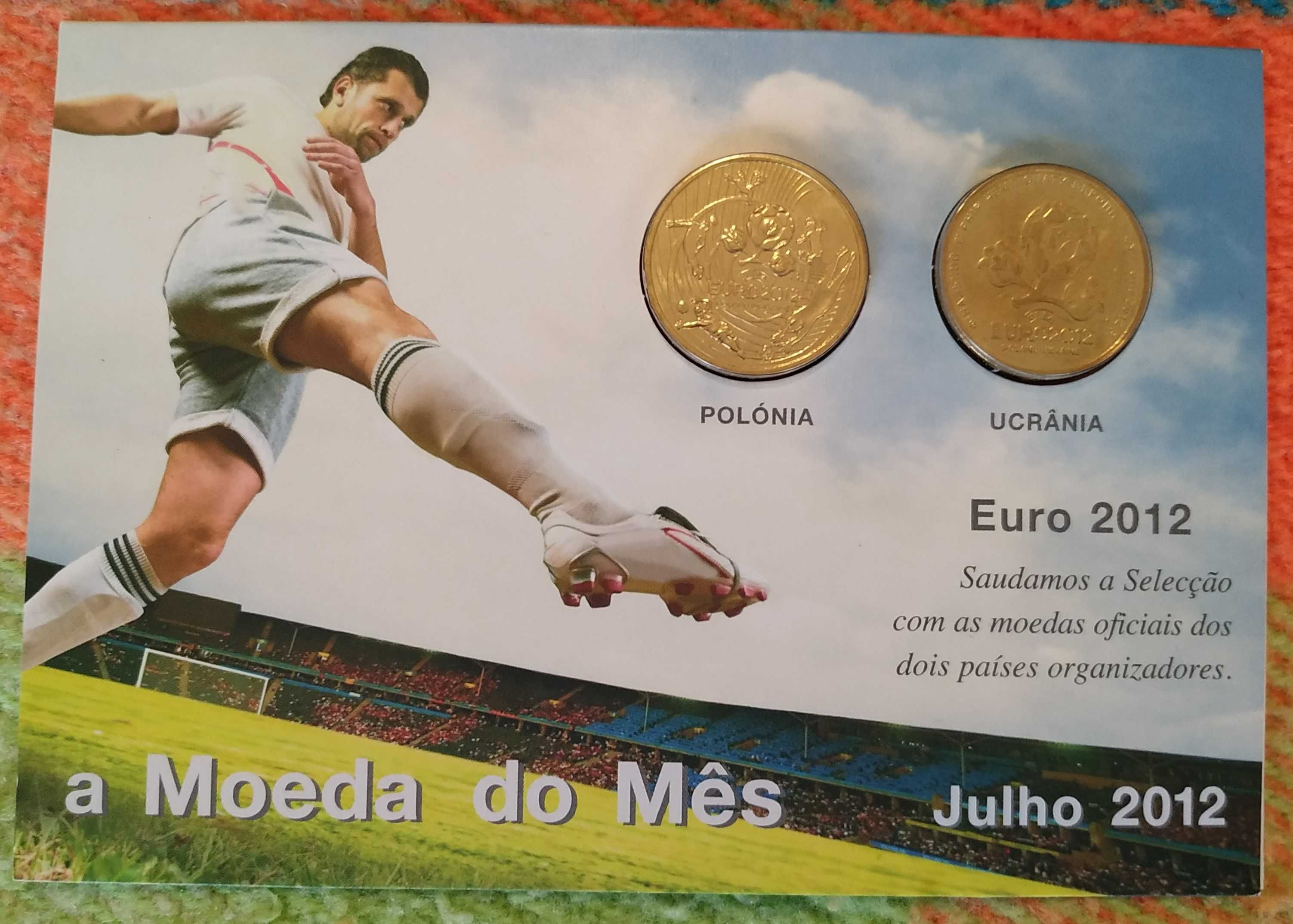 Euro 2012 - moedas comemorativas da Polónia e Ucrânia Coincard