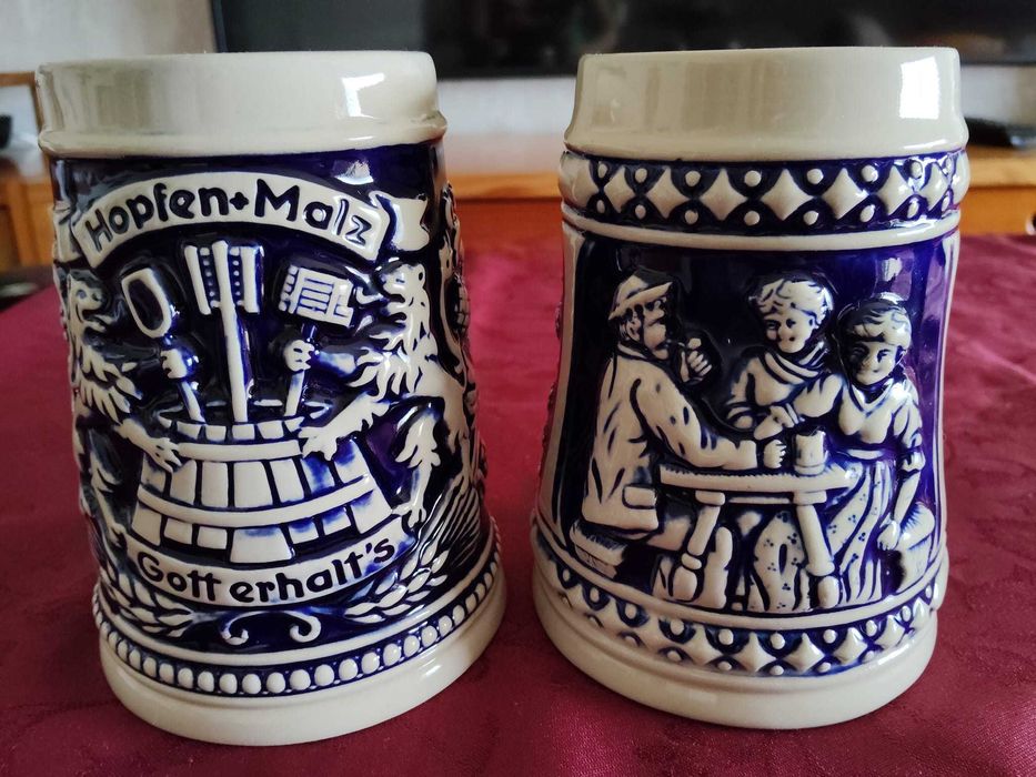 Canecas azuis Alemãs
