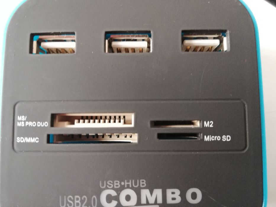 *PORTES GRATUITOS* Leitor de cartões MicroSD/SD + HUB USB *NOVO*