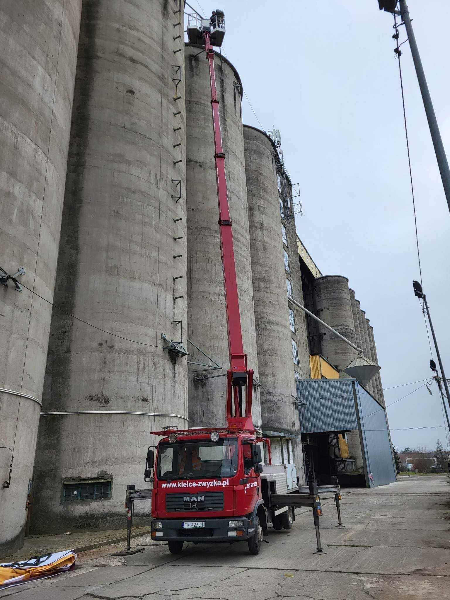 Podnośnik Koszowy Zwyżka Wycinka Drzew Przycinka Zieleni Podest