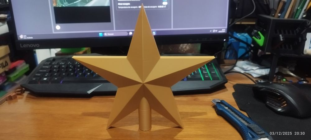 Estrela de natal em 3d