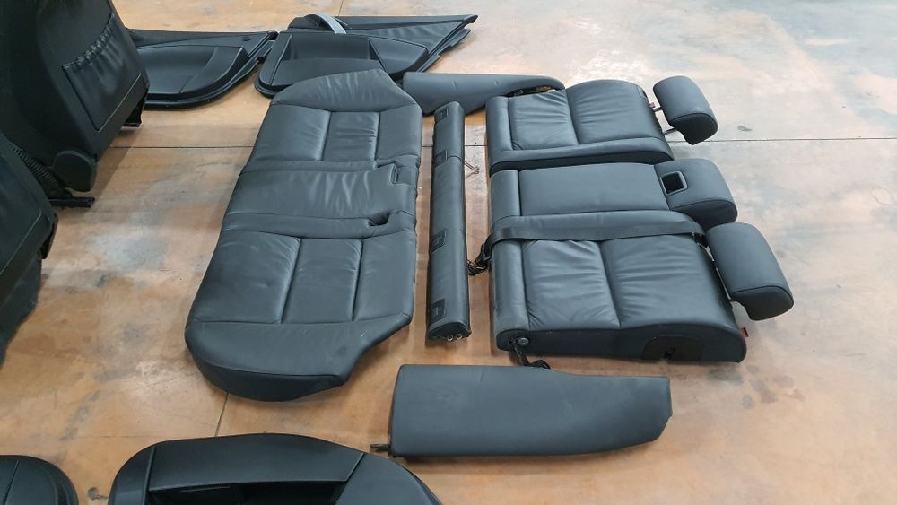 Interior Bmw E61 bancos forras kit pack M Touring pele preta my bmw