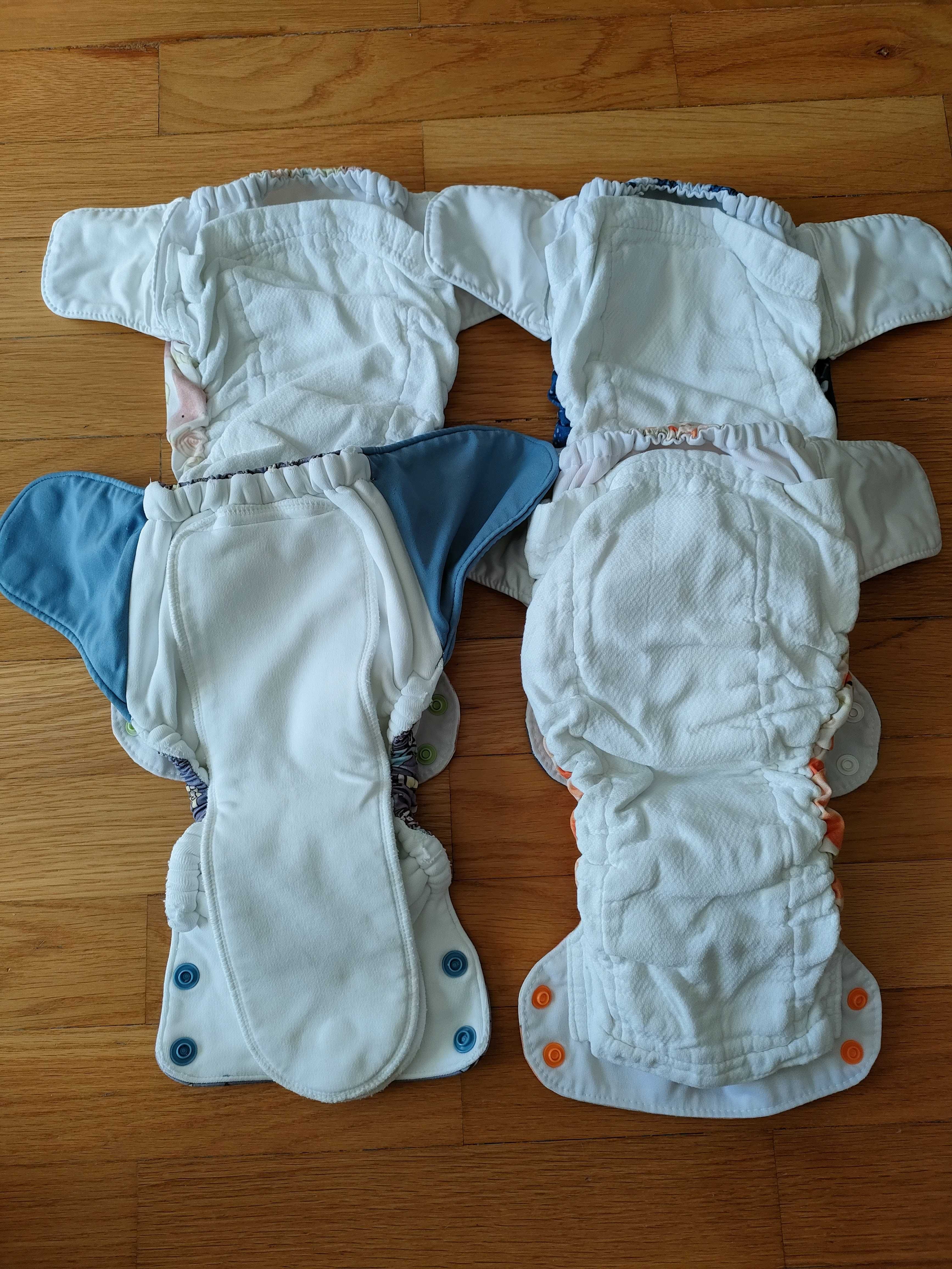 Fraldas reutilizáveis side-snap AIO (all-in-one) Blueberry e Grovia