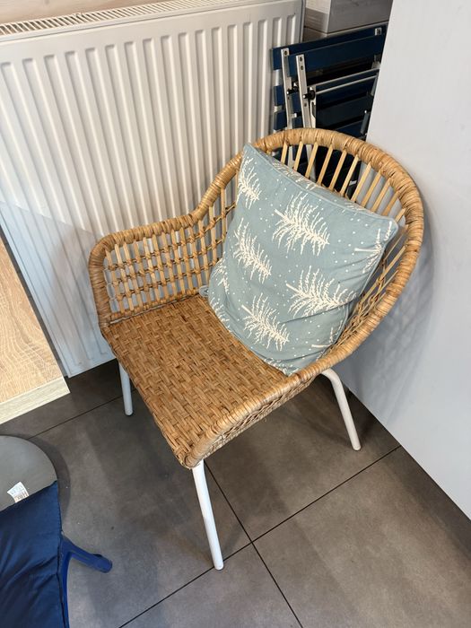 Krzeslo wiklinowe Ikea Niksove ! 4sz t! Jak nowe!