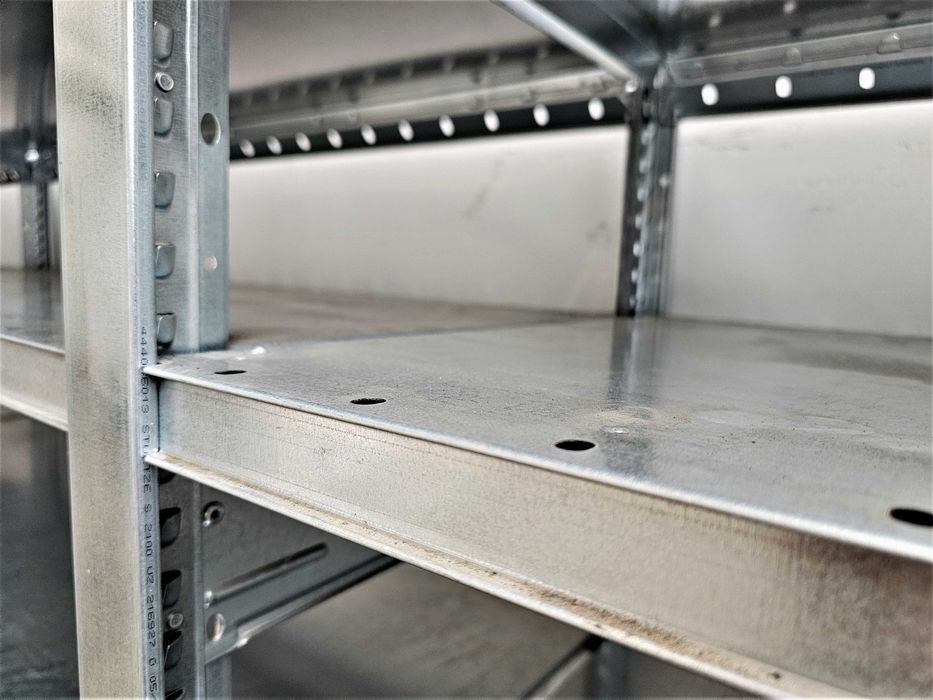 Regał Magazynowy 50x210x393/21p Metalowy Ocynk Garaż Warsztat Piwnica