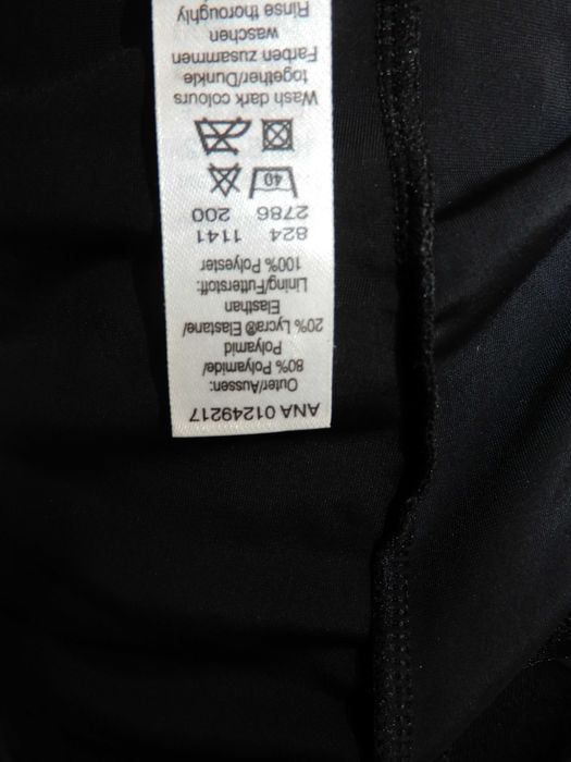 Strój kąpielowy jednoczęściowy kostium czarny sportowy George 40 42 L