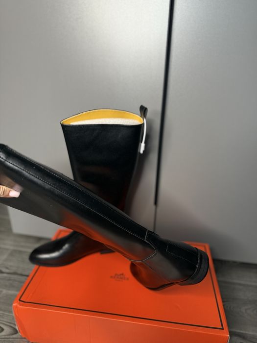 Сапоги чоботи високі в стилі hermes 39 розмір