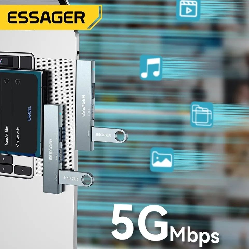 USB hub концентратор хаб Essager ES-TA03