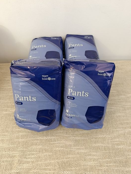 Amazon Basic Care męskie pieluchomajtki Medium – 28 sztuk 4 opakowania
