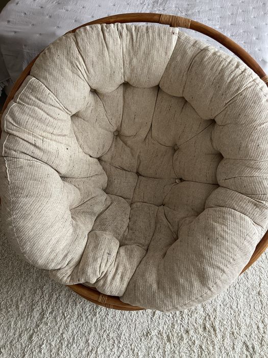 Крісло плетене кругле з натурального ротанга