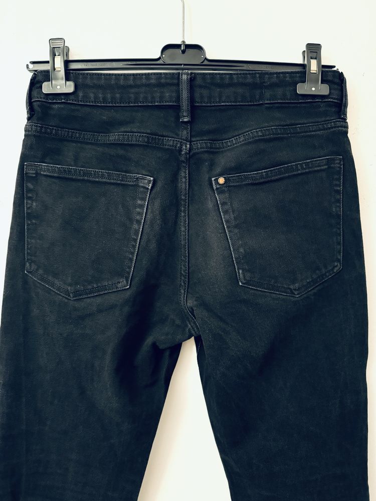 Spodnie dżinsowe H&M 31/32 czarne proste
