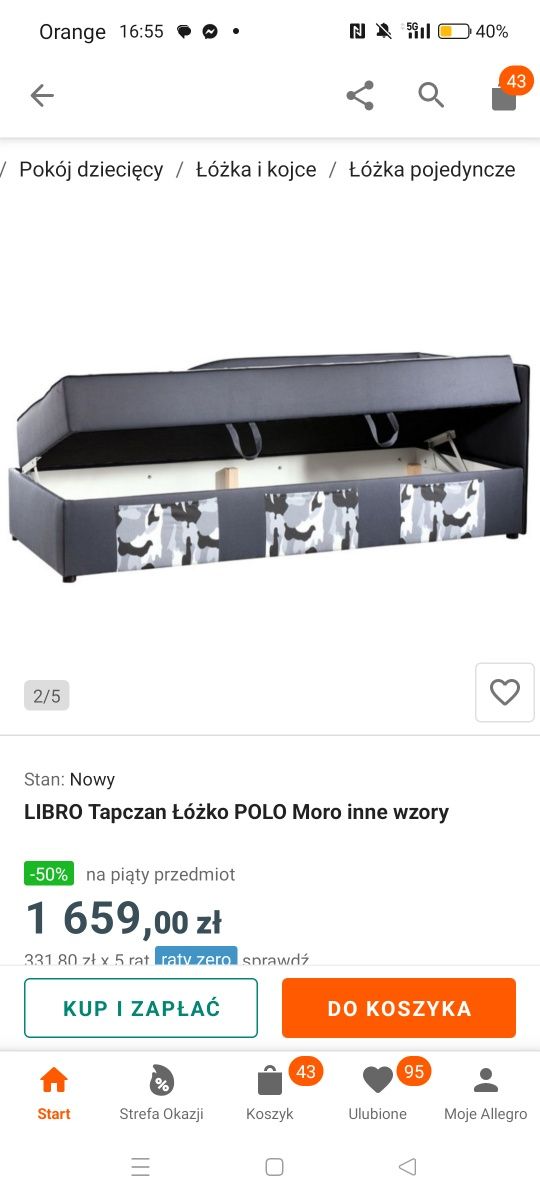 Tapczan, łóżko jednoosobowe, łóżko młodzieżowe