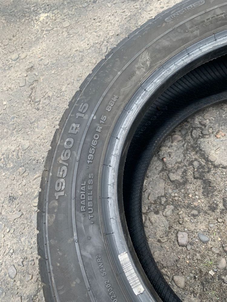 Шини 195/60 R15 пара Continental 2021p літо 6мм