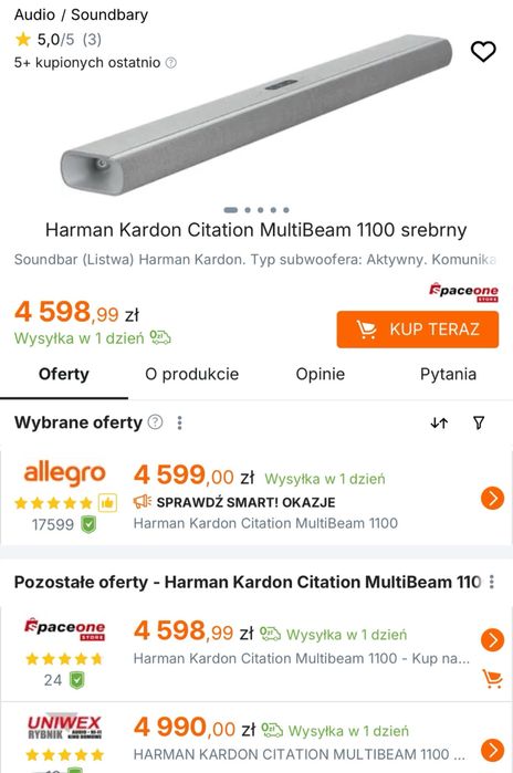 Harman Kardon Multibeam 1100 / Nowy (RRP 4599zł) Oferta Specjalna