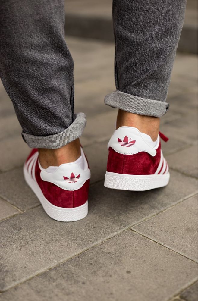 Кросівки Adidas Gazelle Red Full 36-45 Lux Без передоплати Хіт Сезону