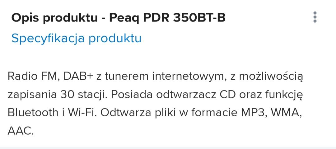 Radio sieciowe PEAQ