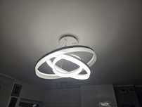 Lampa wisząca biała 3 pł led, okręgi