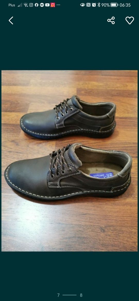 Skórzane Buty Męskie Lekkie Wygodne Comfort 2*