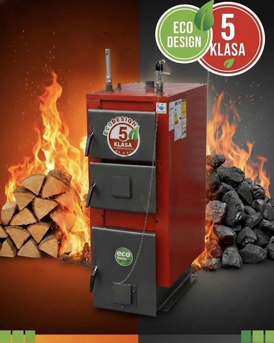 Kocioł 13kW 5 klasy zasypowy Piec na Drewno i węgiel Feniks UNI