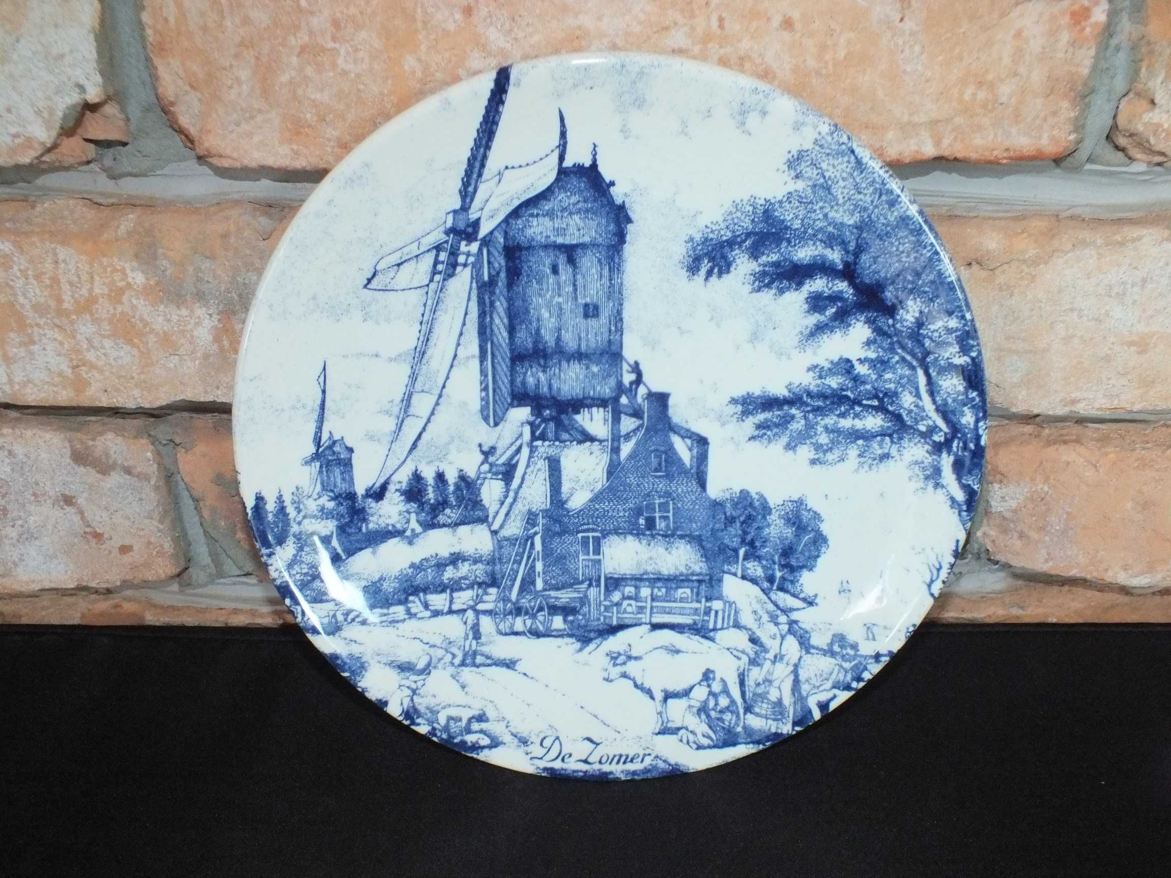 Talerz ceramiczny DELFT na ścianę stary młyn LN12