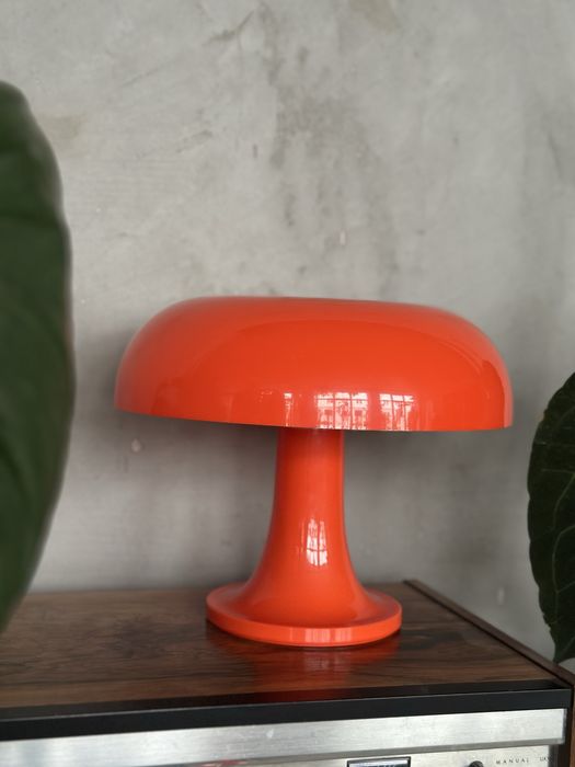 Retro lampka pomarańczowa Space Age nocna stołowa Modern Loft