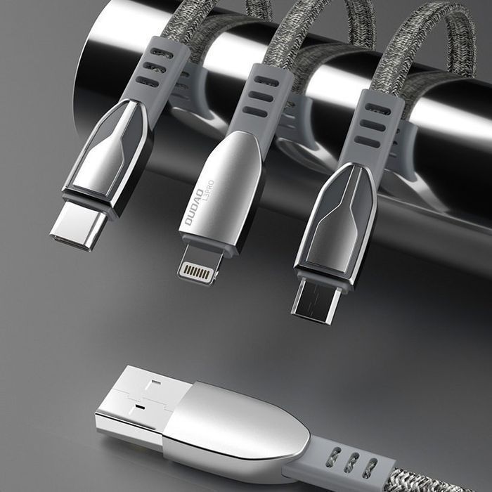 Kabel USB Dudao Micro USB 5A 1M Szary - Szybkie Ładowanie