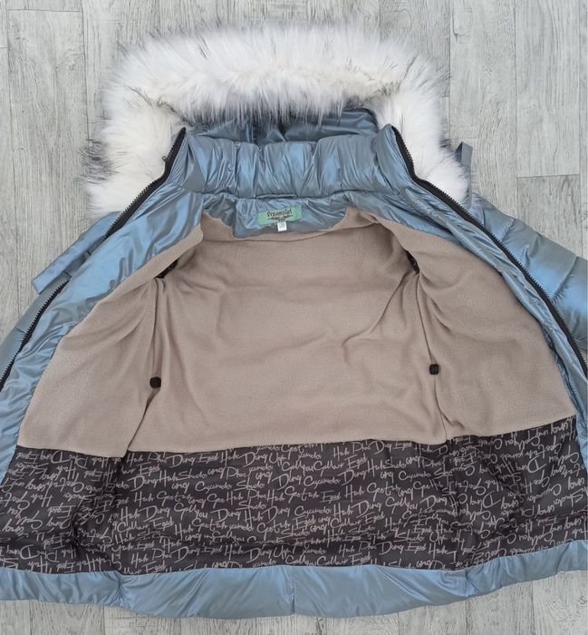 Зимова куртка пуховик для дівчинки 128 см