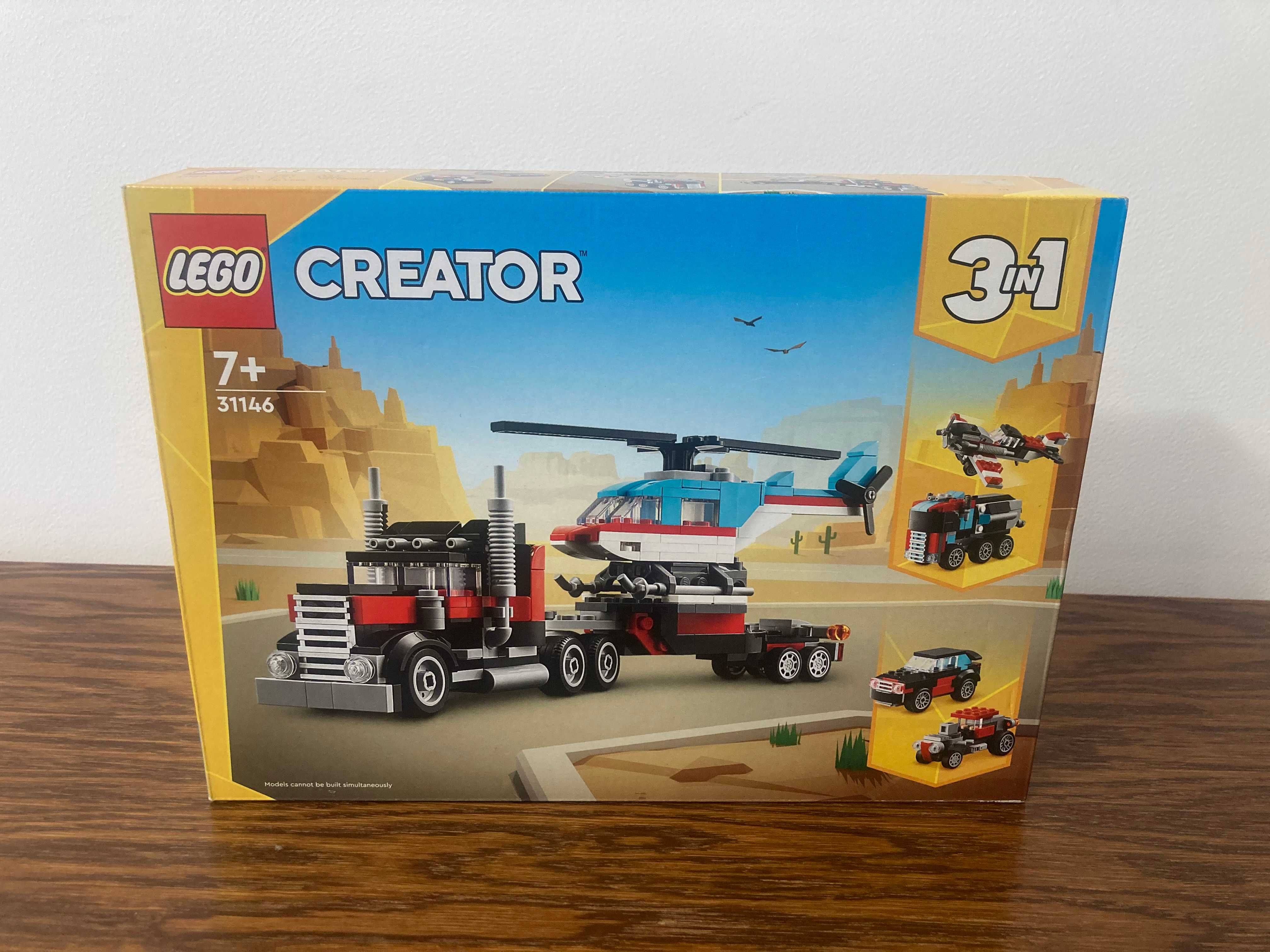 LEGO Creator 31146 Ciężarówka z platformą i helikopterem puste pudełko