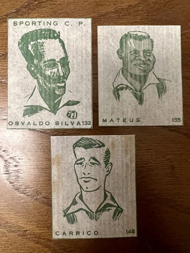 Cromos antigos de futebol dos anos 64/65