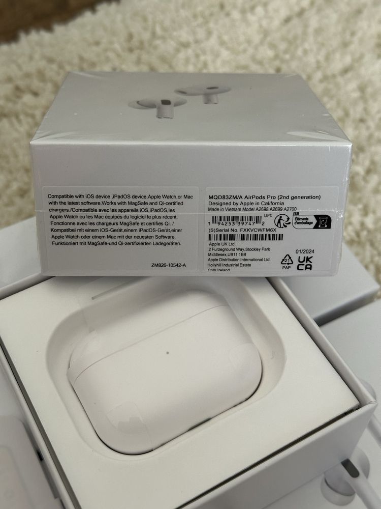 Беспроводные наушники, AirPods Pro 2 (apple), новые запечатанные!!!