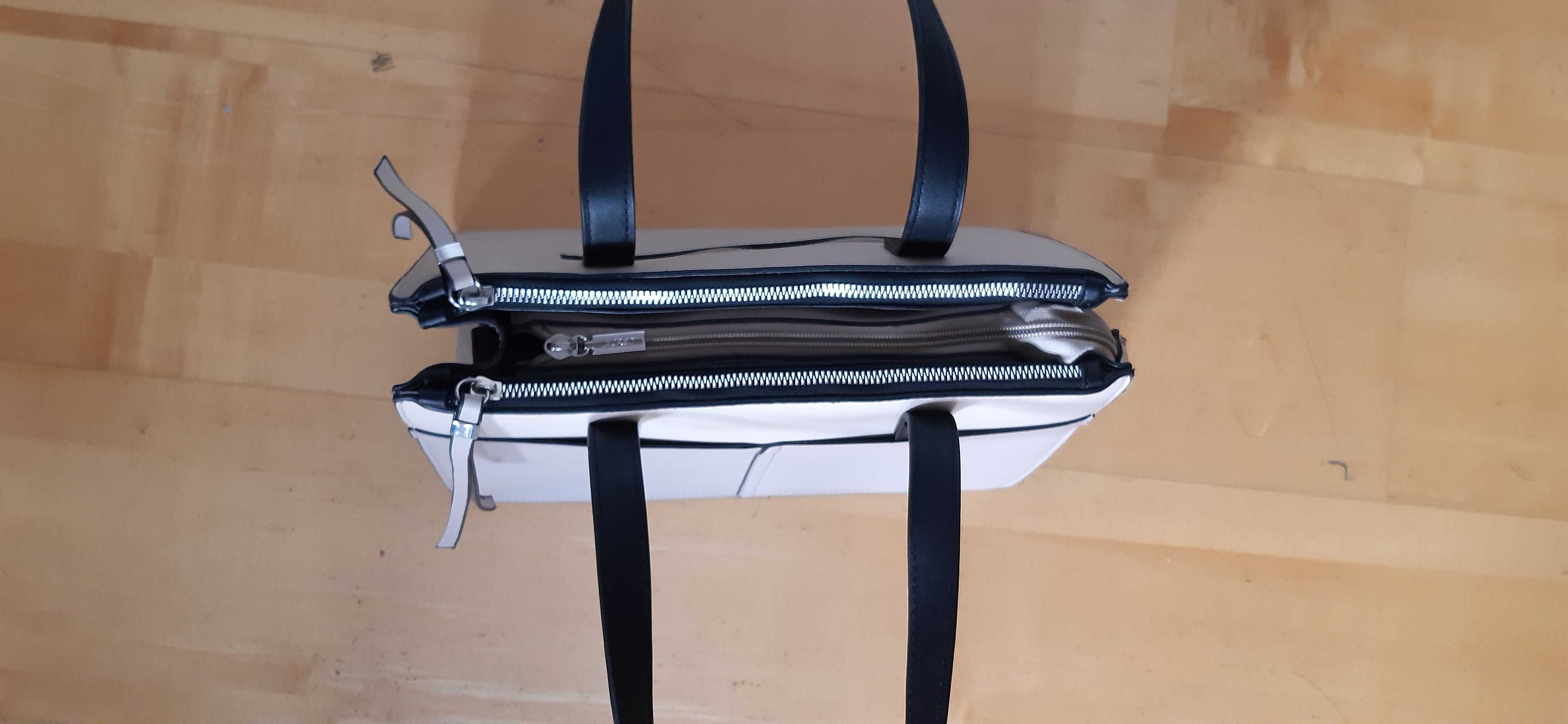 Nowa torba, torebka 3 komory -odcienie beżu L.CREDI