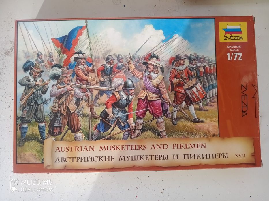 Миниатюры 1/72,  австрийские пикинеры/мушкетеры