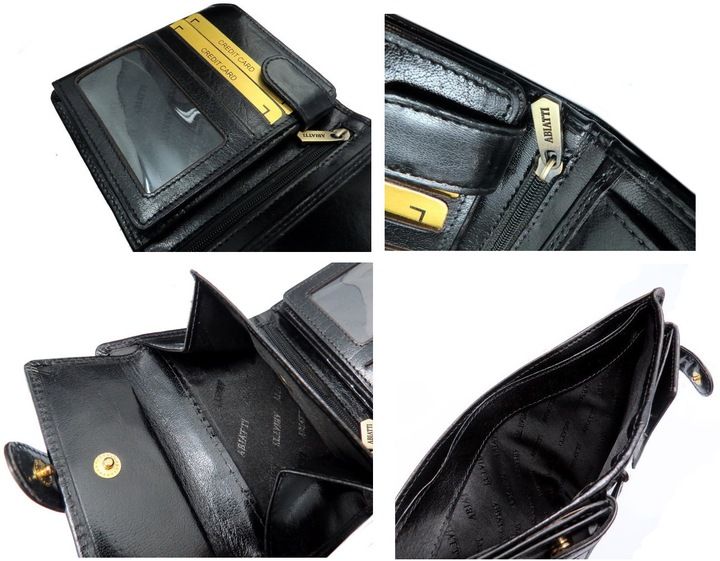 Duży Ekskluzywny Skórzany Portfel Męski Antykradzieżowy Ochrona Kart R