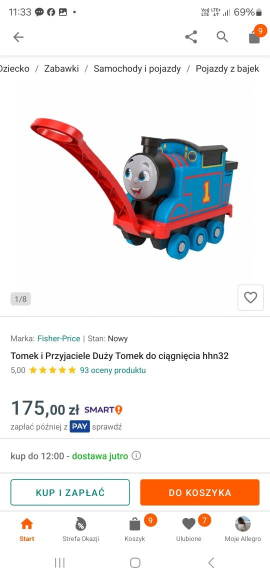 Fisher-PriceTomek i Przyjaciele: wózek do ciągnięcia