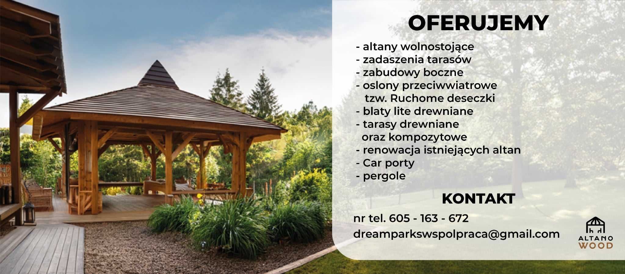 Zadaszenie Tarasu Drewniane Poliwęglanowe Altana Pergola Taras Carport