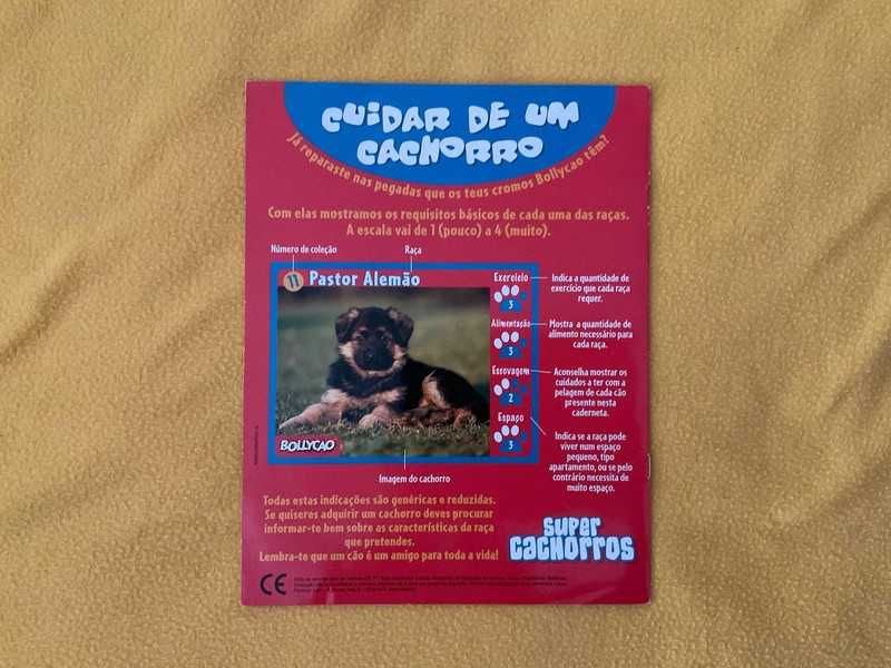 Caderneta Incompleta com cromos colados: Super Cachorros