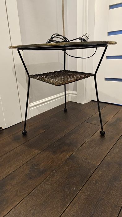 Lampa unikat gazetnik podłogowa UNIKAT PRL vintage