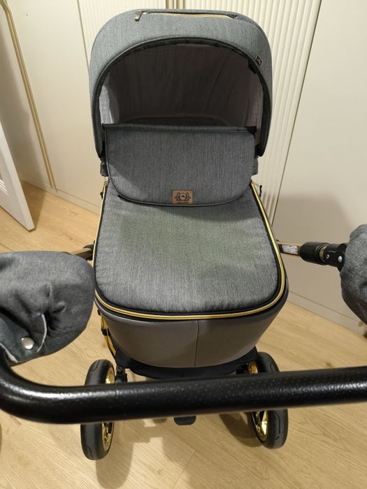 Wózek 2w1 Adamex Reggio Special złoty szary