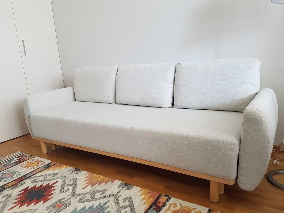 GRUNNARP Sofa 3-osobowa, rozkładana z pojemnikiem na pościel