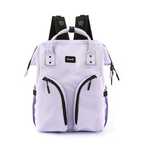 praktyczny plecak typu mommy bag w fioletowym kolorze - himawari