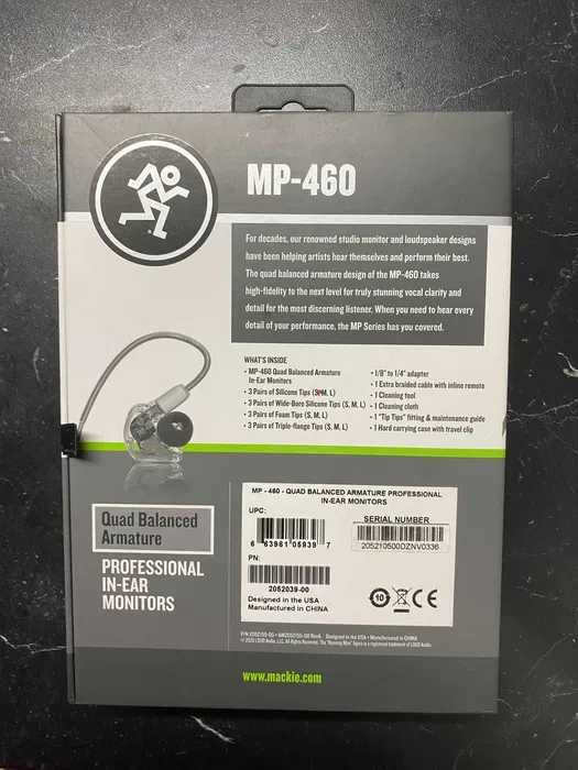 Mackie MP-460 In Ear Monitors