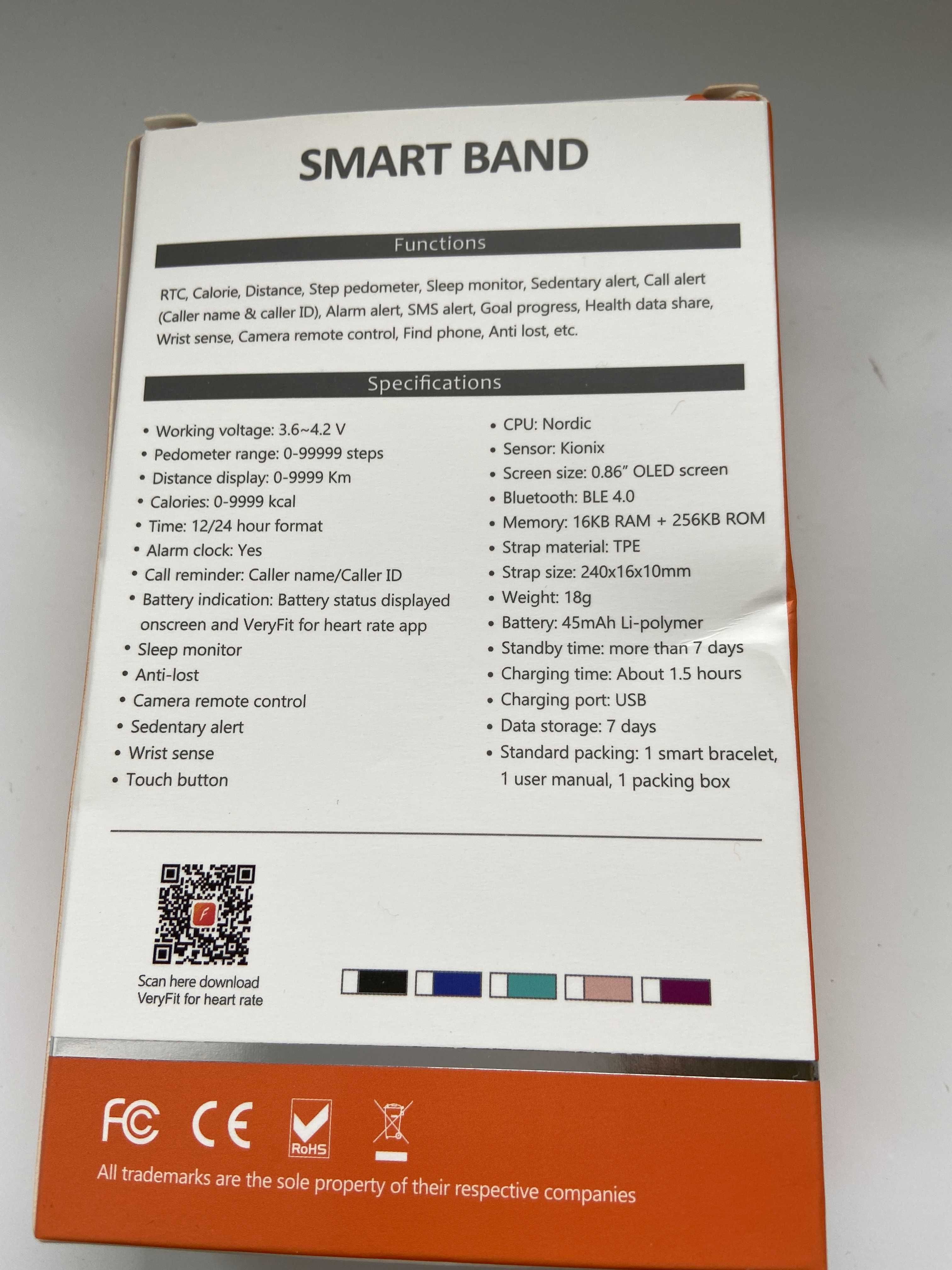 Электронные часы VeryFit Smart band Черные