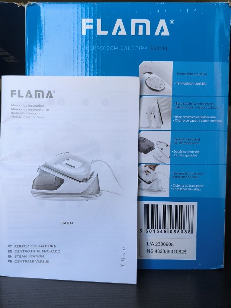 Ferro de engomar com caldeira Flama